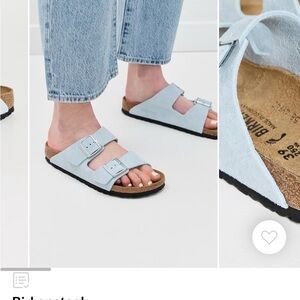 Birkenstock Sky Blue Suede Sandals